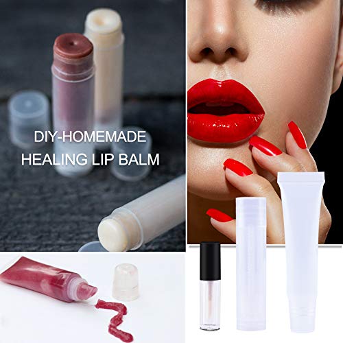 image for WXJ13 61 PCS Empty Lip Gloss Containers Set, Lip Balm Tubes Mini Lip G