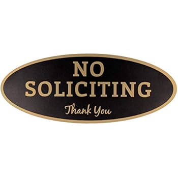 amazoncom no soliciting sign black laser engraved signage