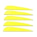 Letszhu Arrows Vanes 4 Inch Plastic Feather Fletching for DIY Archery Arrows 50 Pack (Yellow)