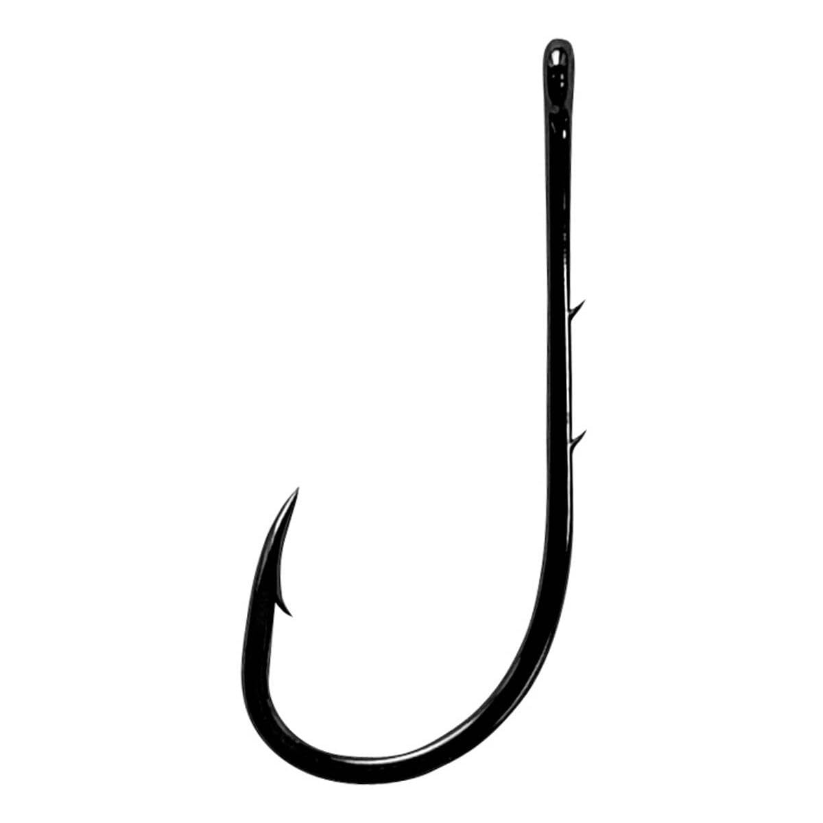 Jenzi Worm Hook Nickel with Eyelets Carbon Hook Size 6/0