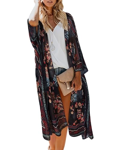 Women's Lightweight Kimono Cardigan - Casual Summer Cover Up Layer at Amazon