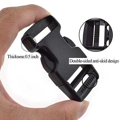 image for HAO PRO SGH Pro Quick Side Release Buckles Flat 1 Inch Wide 4 Pack One