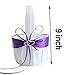 Awtlife 2PCS Purple Flower Girl Basket Double Heart Rhinestone Elegant For Wedding Ceremony Party Favor
