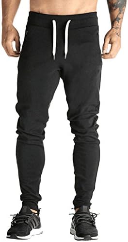 Mens Slim Workout Gym Bodybuilding Pants Casual Runing Jogger Sweatpants