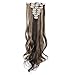 8PCS 24-26 inches Highlight Straight Wavy Curly Full Head Clip In Hair Extensions 18Clips Women Lady Hairpiece (24