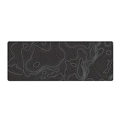Topographic Long Gaming Mouse Pad Large Desk