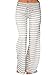 LOSRLY Women Plus Size Striped Wide Leg Drawstring High Waist Palazzo Yoga Pants-Gray M 8 10