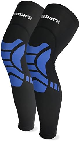 Queshark Cycling Leg Warmers Running Leg Sleeve Hiking Jogging Football Leggings Sports Gym Basketball Knee Pads