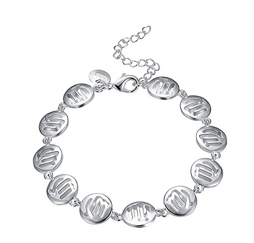Zodiac II Sign Virgo Constellation Bangle Bracelet Silver Plated (Virgo)