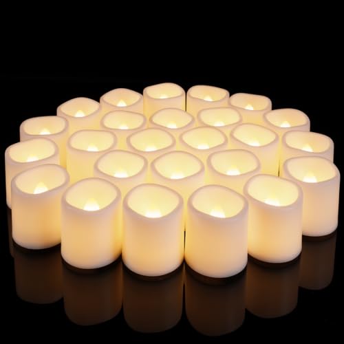 Homemory White Flameless Flickering LED Votive