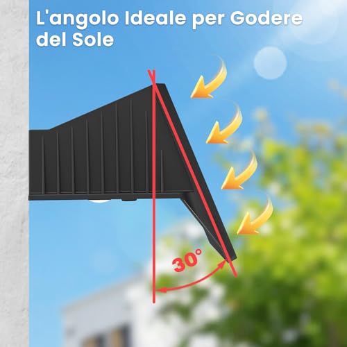 Delaiglow Up & Down Outdoor Solar Lamp Set of 8 Solar Lights Outdoor Warm White 3000 K LED Solar Spotlights Outdoor 1000 mAh Waterproof IP67 for Wall Garden Terrace