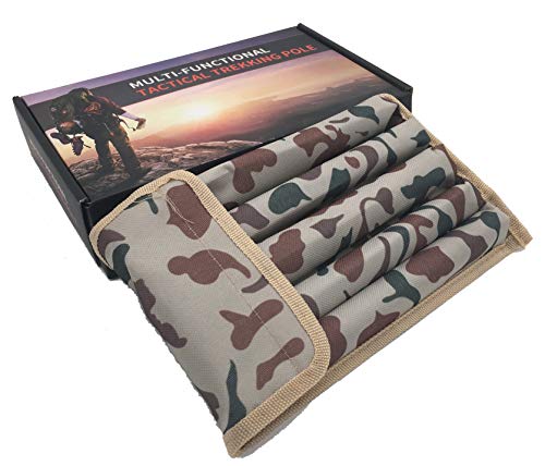 Lizipai Trekking Poles, Collapsible Trekking Pole for Camping, Hiking or Walking Sticks, Multi-Functional with Cellphone Holder, Whistle, Flintstone and Tools, Lightweight Aluminum, Non-Slip Handle - Thumbnail 6