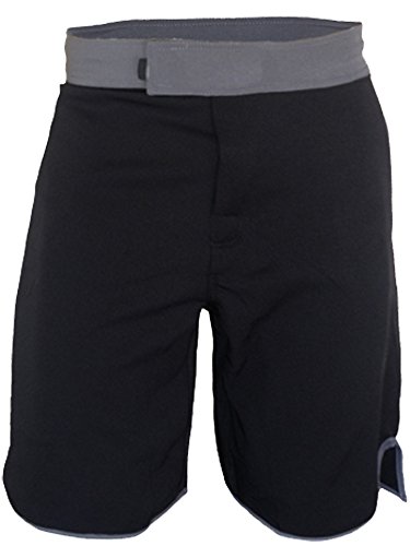 Blank WOD Shorts by Epic MMA Gear (Men 36, Black/Grey)