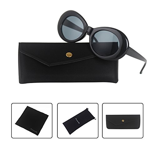 Clout goggles bold retro oval mod thick frame sunglasse…
