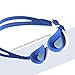 ZIONOR Swim Goggles, G6 Non Polarized Swimming Goggles UV Protection Anti-fog Adjustable Strap Adult Men Women (Non-Polarized Mirror Blue Lens Blue Frame)