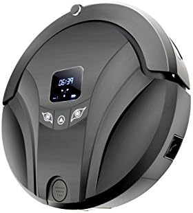Robotic Vacuum Mopping Cleaner with Anti-bump and Drop-Sensing Technology, Strong Suction Designed for Pet Hair, Dirt, Allergens on Hard Floor and Thin Carpet, Black
