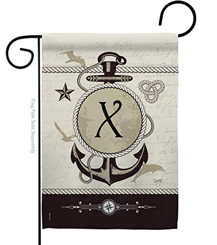 Breeze Decor G180206-BO X Initial Coastal Nautical Decorative Vertical Garden F…
