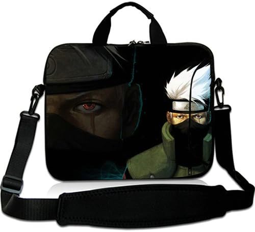 Anime Laptop Shoulder Bag with Naruto(36) Patterns Waterproof Canvas Fabric 17 17.3 Inch Laptop Bag Case Cover(Twin Sides)