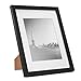 ONE WALL 11x14 Picture Frame Black with 3 Mats for 5x7 or 8x10 or 8.5x11 Pictures, Wood Instagram Photo Frame(Both Vertical and Horizontal Supported)