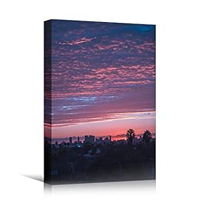 signwin Canvas Wall Art Gradient Sunset on Skyline...