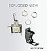 HOT SYSTEM 12V Aircraft Type Carbon Fiber Red LED Car Automotive SPST Toggle Illuminated On/off Switch Button