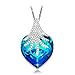 Brilla Gifts for Mother's Day Heart Of The Ocean Necklace Fashion Jewelry The Wishing Trees Blue Swarovski Elements Crystal