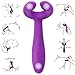 Silicone Double Head Vibrator- 3 in 1 Vibrating, Vagina and Clitoris Stimulation Massager, Anal Plug Prostate Stimulator with 7 Frequency Masturbation Sex Toys for Women Couples and Lesbian