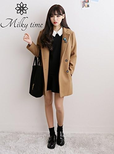 Amazon Milky Time チェスター コート レディース ロング Pコート ベージュ 秋冬 無地 シンプル 定番 ベーシック コート ジャケット 通販