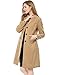 Allegra K Women's Notched Lapel Single Breasted Outwear Winter Coat X-Small Brown