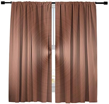 Miblor Blackout Curtains Room Darkening Window Curtains 2 Panels, Circle Copper Texture Pattern Window Treatments Drapes for Bedroom Living Room Kitchen Cafe