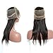 Cici Collection 360 Lace Frontal Closure Brazilian Lace Virgin Hair Straight Natural Hairline Lace Band Frontal Bleached Knot Pre Plucked With Baby Hair (18inch, Straight)