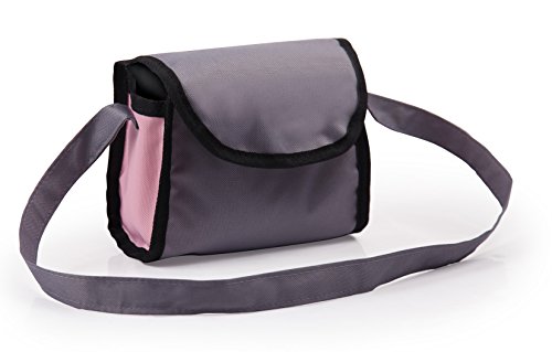 Bayer Design - 63608AB, Puppenzubehör, Puppenhochstuhl, Puppentrage, Puppenwiege, mit Tasche, grau, rosa – Bild 5