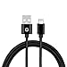 Urbo 2-in-1 Universal Reversible Charging Cable for Apple and Android (Lightning Connector + Micro USB Connector) in BLACK to Charge Phones, Phablets, Tablets, Cameras, E-Readers, GPS Devices and More