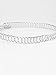 Mudder Metal Elastic Choker Stretch Chain Choker Gothic Tattoo Choker Necklace for Women Girls, 2 Pieces