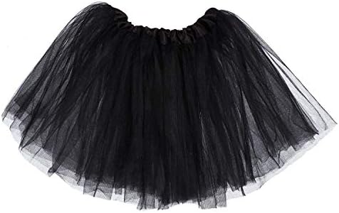 Ksnrang Girls Classic 3 Layers Tulle Tutu Skirt for Halloween Party Dress Up Costume (2-8 years)