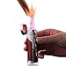 Larruping Red Torch Jet Lighter Windproof Refillable Gas Butane Torch Lighter with Punch Butane Window, Gift Box, (Without Fuel)