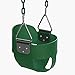 Funmily Toddler Swing Seat, High Back Full Bucket Swing with 60 inch Plastic Coated Swing Chains & 2 Snap Hooks Fully Assembled Swing Set (Green)