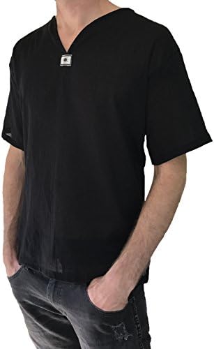 Love QualityMen's Short Sleeve Shirt 100% Cotton Hippie Yoga Shirt
