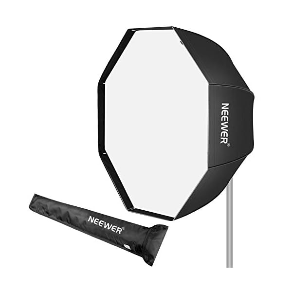Neewer 37,5 Zoll/95 Zentimeter Achteckige Softbox mit Tragetasche Kompatibel mit Speedlite Studioblitz tragbarer Schirm…
