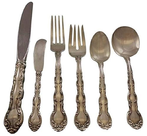 French Scroll by Alvin Sterling Silver Flatware Set For Service