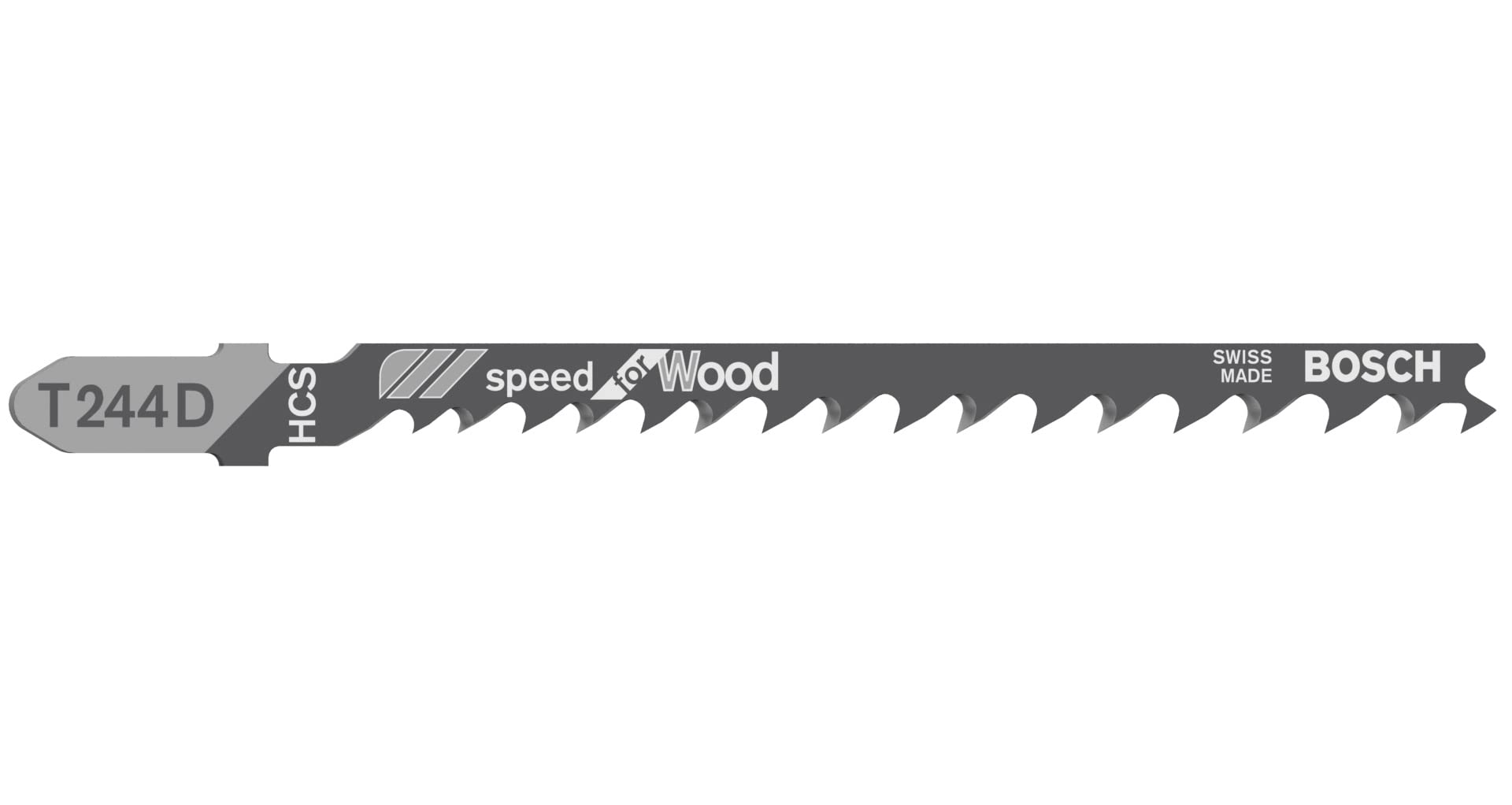 Bosch 100x T 244 D Speed for Wood Jigsaw Blade (for Softwood, Chipboard, Length 100 mm, Professional Accessory Jigsaw)