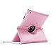 Fintie Rotating Case for iPad 4 3 2 (Old Model) 9.7 inch Tablet - 360 Degree Rotating Smart Stand Protective Cover Auto Wake/Sleep for iPad 4th Gen Retina Display, iPad 3 & iPad 2, Pink