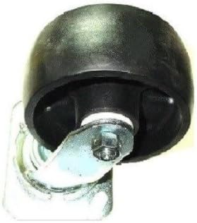 Clearance Swivel Plate Caster with 5" Polyolefin Wheel 350# Capacity &amp; 4" x 4-1/2" Top Plate (Overall Wheel Size 5" Diameter x 2" Wide)