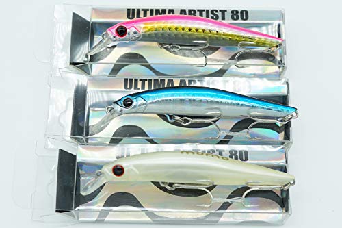 Momolures – Ultima Artist Méné Coulant 70 Mm 80 Mm Pour La Pêche Du Bar, Du Brochet, De La Truite, Du Saumon.