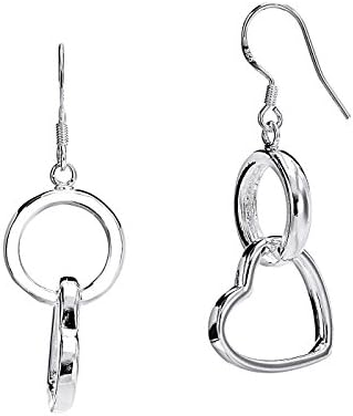 Earrings Heart For Women By Fashionvictime - Silver Plated Jewel