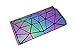 KAISIBO Women Geometric Rhomboids Lattice Luminous Long Wallet and Purse