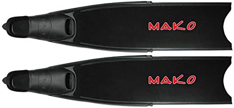 MAKO Spearguns Black Pro Fiberglass Fins with Soft Interchangeable Blades