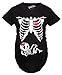 Crazy Dog Womens Maternity T Shirt Funny Skeleton It's A Girl Baby Annoucement Halloween Graphic Novelty Tee Cute Pregnancy Announcement Halloween Costume Black S