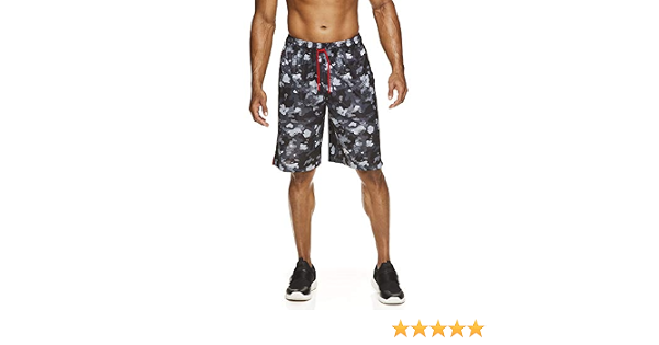 AND1 Mens Camo Print Basketball Shorts 