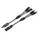 uxcell Pair MC4 Male Female Y Shape Branch Solar Panel Cable Wire Photovoltaic Connectors